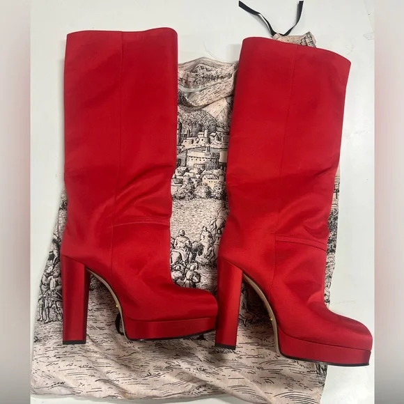 Gucci Ribbed Knee Boots new 38 E103 - Picture 5 of 6